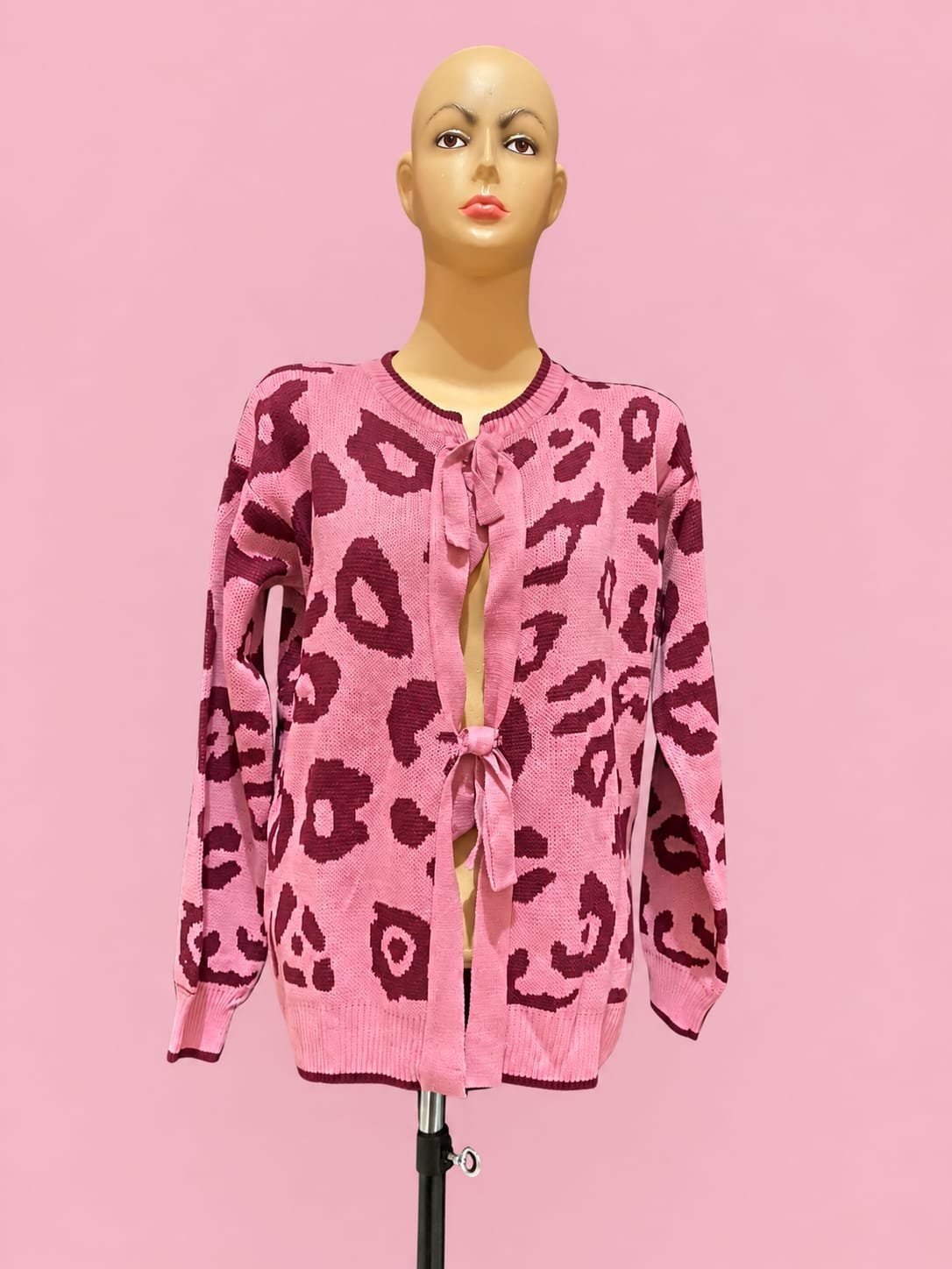 RAJUT TALI LEOPARD-PINK