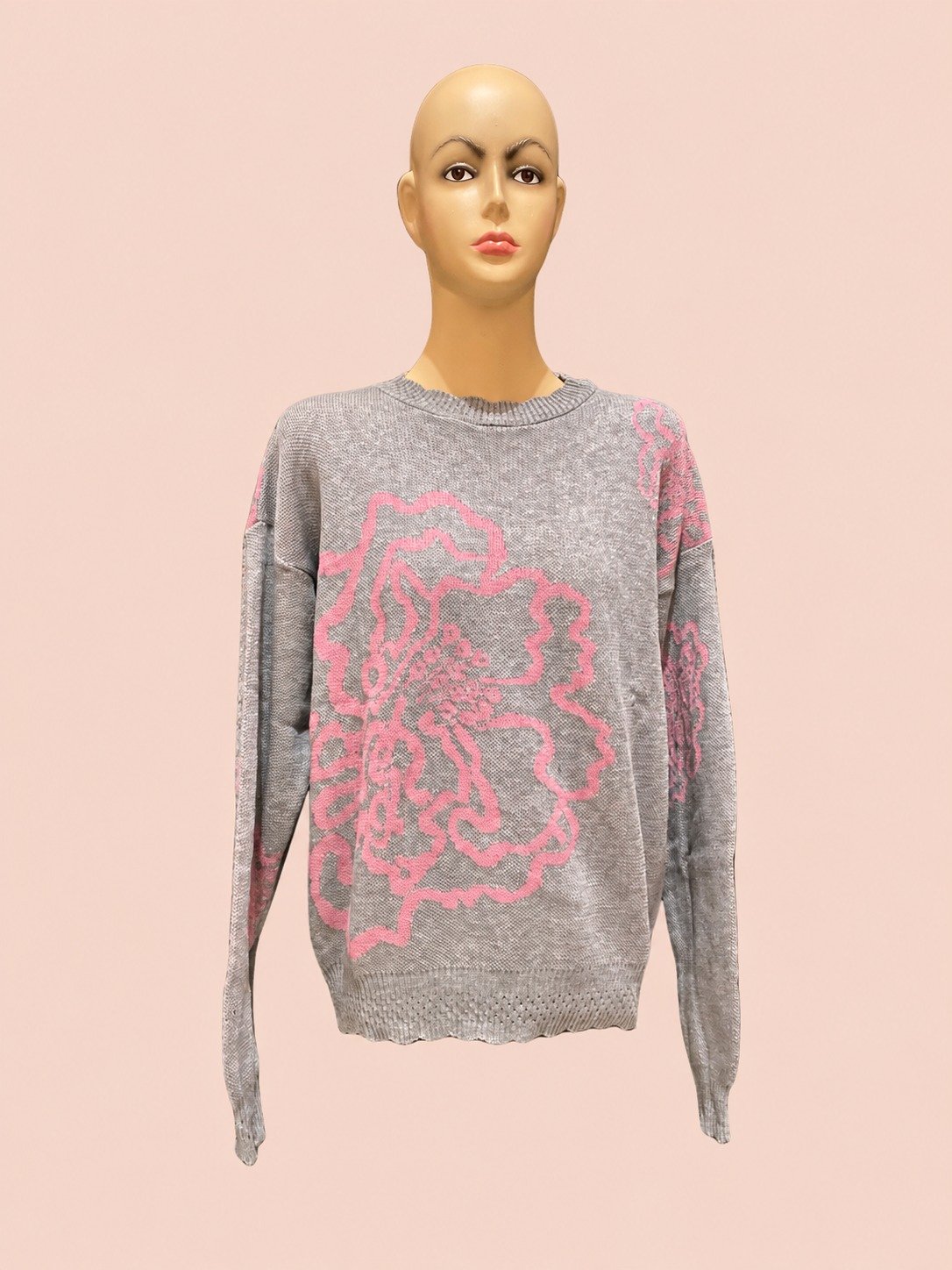RAJUT BLOUSE ABU