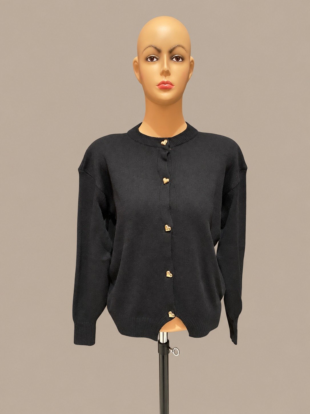 RAJUT POLOS - HITAM