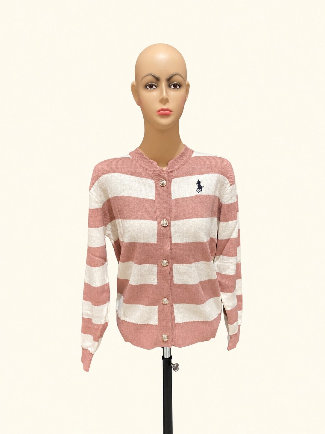 RAJUT GARIS-PINK